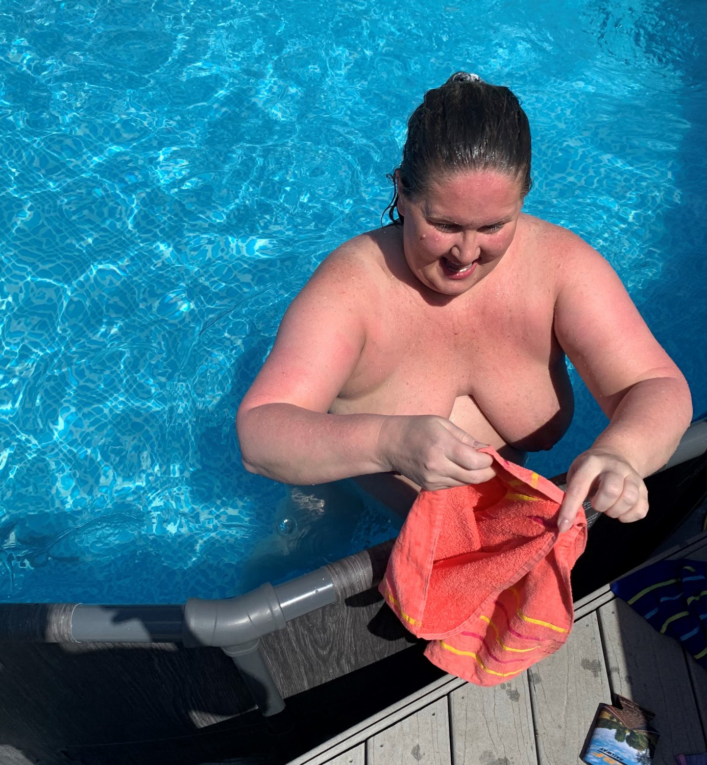 Naked fat wife in pool #cqJnMYob
