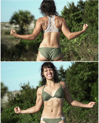 Lorena Abreu fit muscular French parkourist  and stuntwoman  